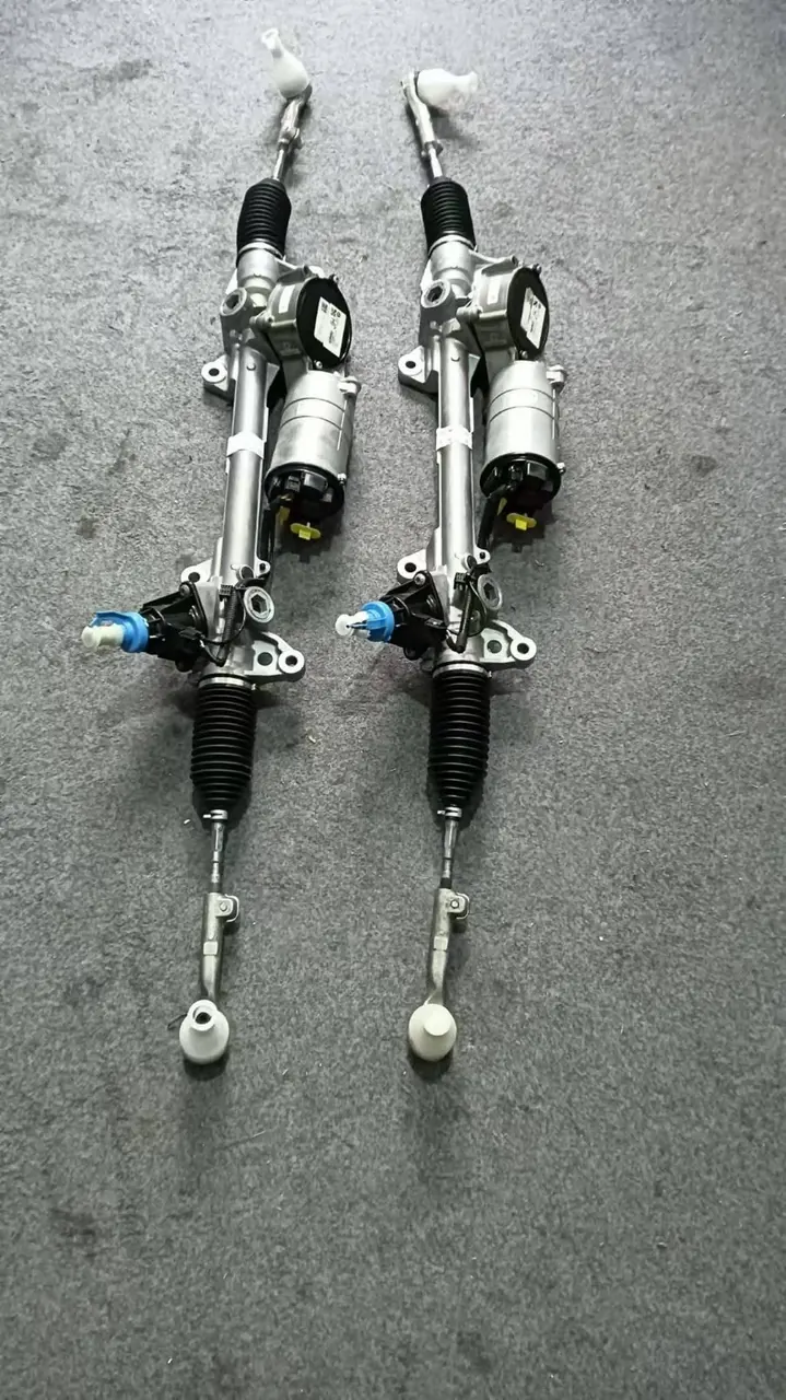 Pair of electric steering rack assemblies